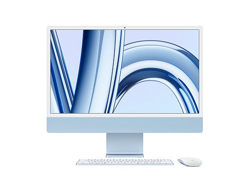 iMac 24" Retina 4,5K, M3 (8C CPU, 10C GPU, 2023), 16,512, синий Z19K000HR