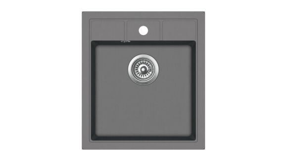 Мойка врезного монтажа из Тегранита с 1-ой чашей ESTELA 45 S-TQ 1B ALUGRAUMETALLIC
